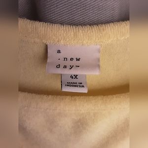 A New Day Terry Tank Top Size 4x in Yellow
